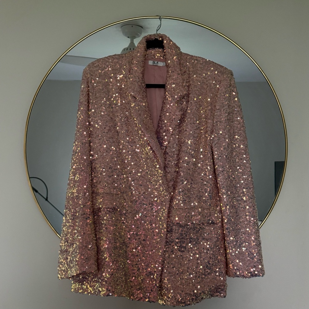 SLA THE LABEL Sarah Sequin Blazer | Blazer Dress